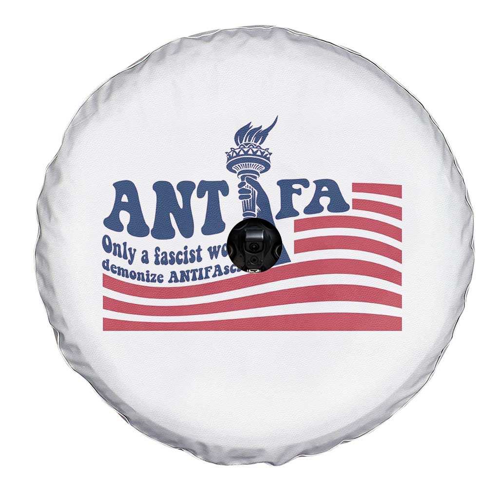 Antifa Fascism Patriotic Spare Tire Cover Antifascist Statue of Liberty - Wonder Print Shop