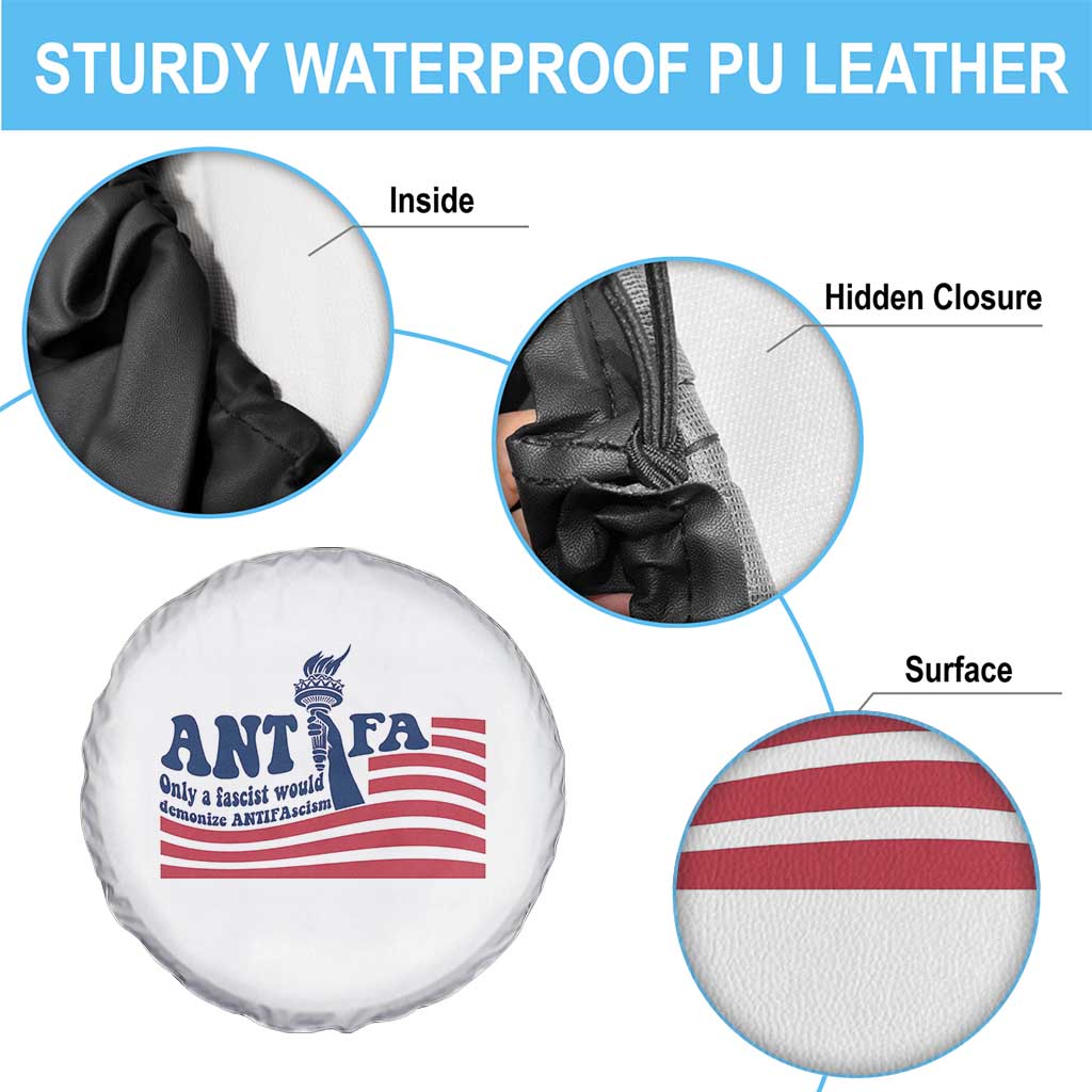 Antifa Fascism Patriotic Spare Tire Cover Antifascist Statue of Liberty - Wonder Print Shop