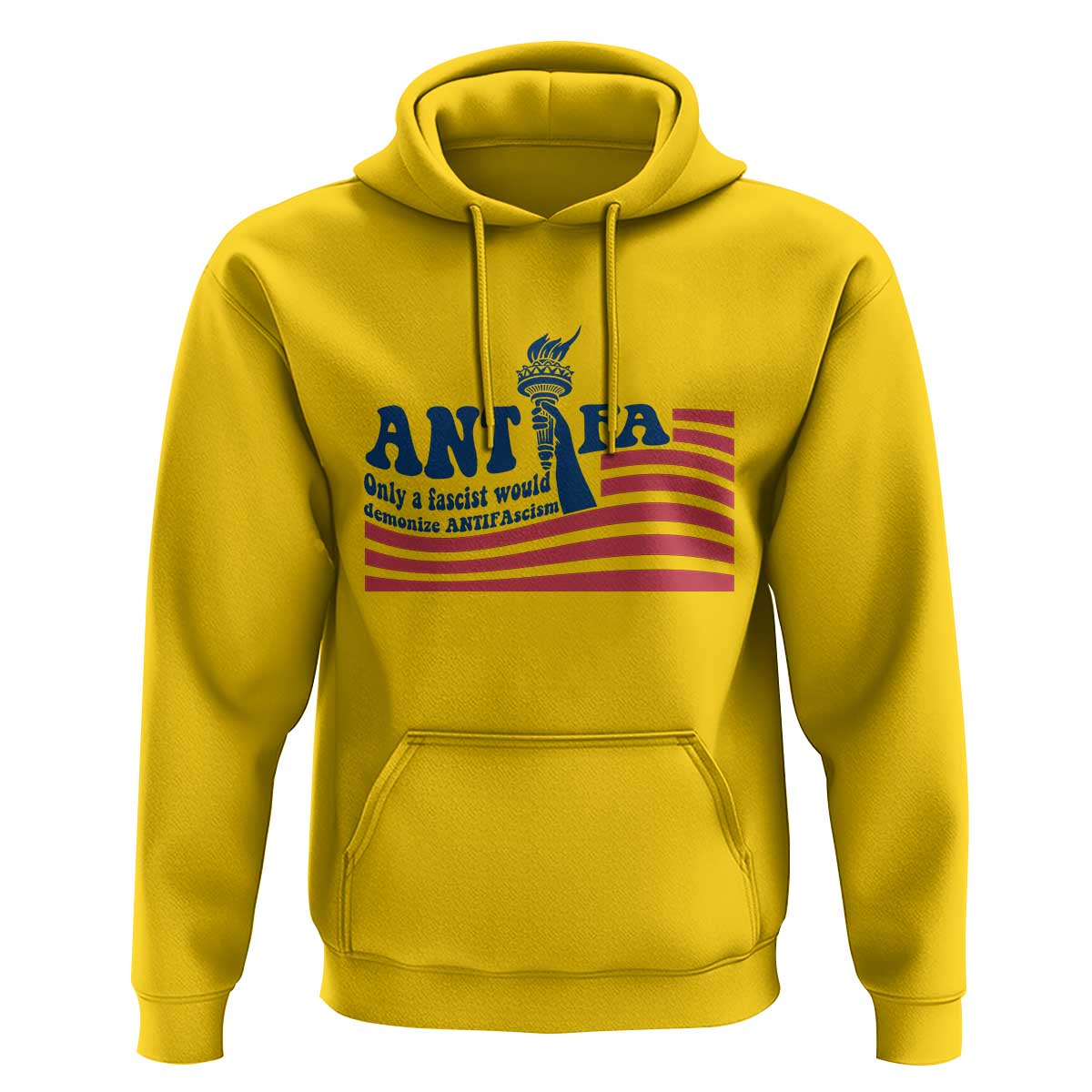 Antifa Fascism Patriotic Hoodie Antifascist Statue of Liberty - Wonder Print Shop