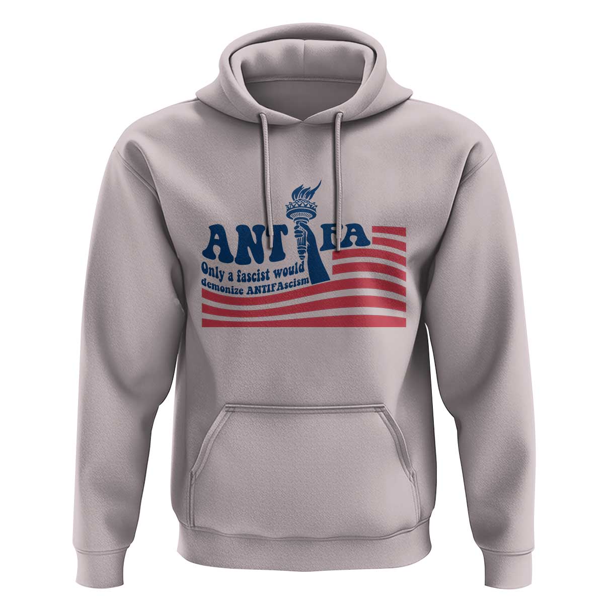 Antifa Fascism Patriotic Hoodie Antifascist Statue of Liberty - Wonder Print Shop