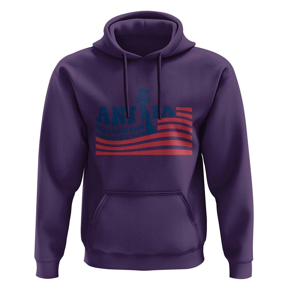 Antifa Fascism Patriotic Hoodie Antifascist Statue of Liberty - Wonder Print Shop