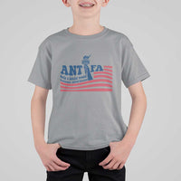 Antifa Fascism Patriotic T Shirt For Kid Antifascist Statue of Liberty - Wonder Print Shop