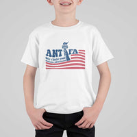 Antifa Fascism Patriotic T Shirt For Kid Antifascist Statue of Liberty - Wonder Print Shop