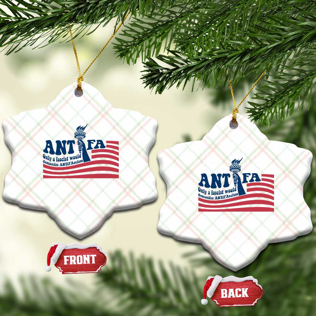 Antifa Fascism Patriotic Ceramic Ornament Antifascist Statue of Liberty - Wonder Print Shop