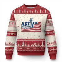 Antifa Fascism Patriotic Ugly Christmas Sweater Antifascist Statue of Liberty - Wonder Print Shop