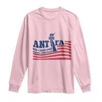 Antifa Fascism Patriotic Long Sleeve Shirt Antifascist Statue of Liberty - Wonder Print Shop