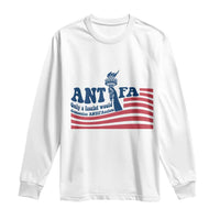 Antifa Fascism Patriotic Long Sleeve Shirt Antifascist Statue of Liberty - Wonder Print Shop
