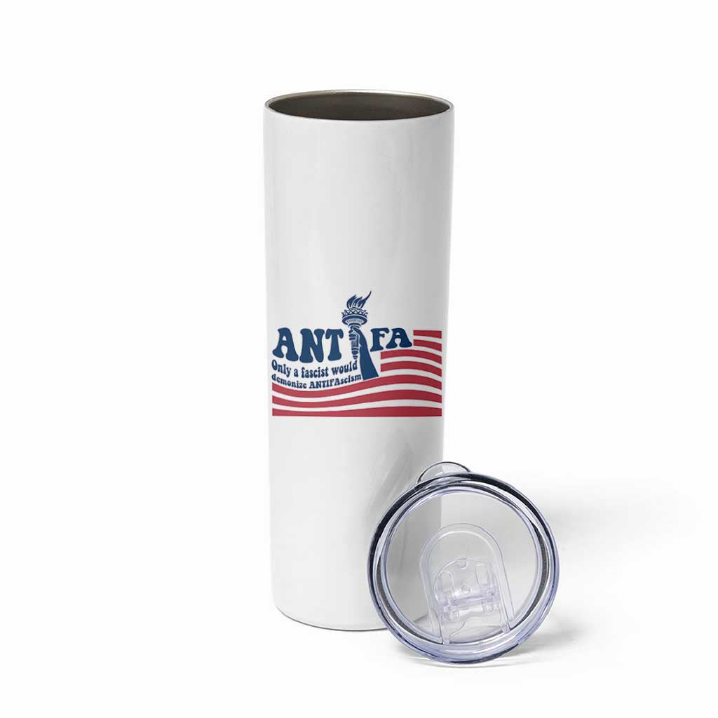 Antifa Fascism Patriotic Skinny Tumbler Antifascist Statue of Liberty - Wonder Print Shop