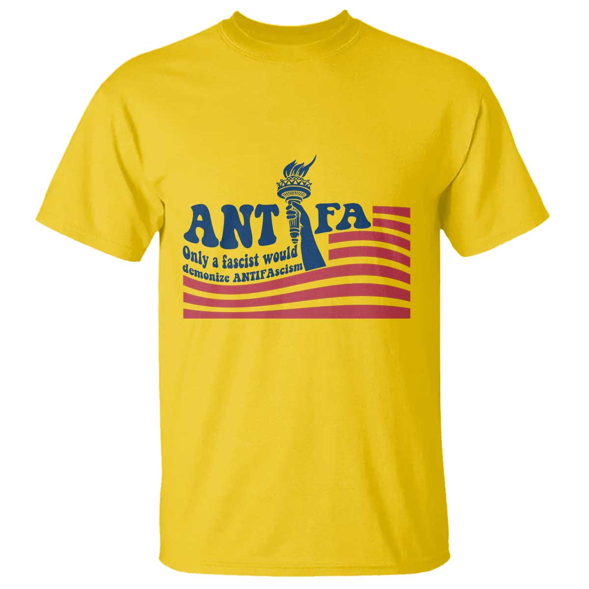 Antifa Fascism Patriotic T Shirt Antifascist Statue of Liberty - Wonder Print Shop