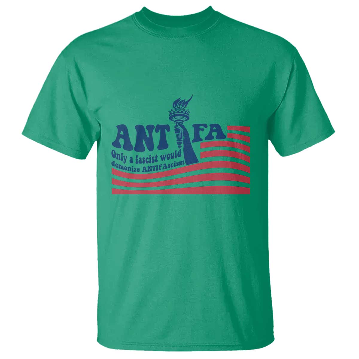 Antifa Fascism Patriotic T Shirt Antifascist Statue of Liberty - Wonder Print Shop