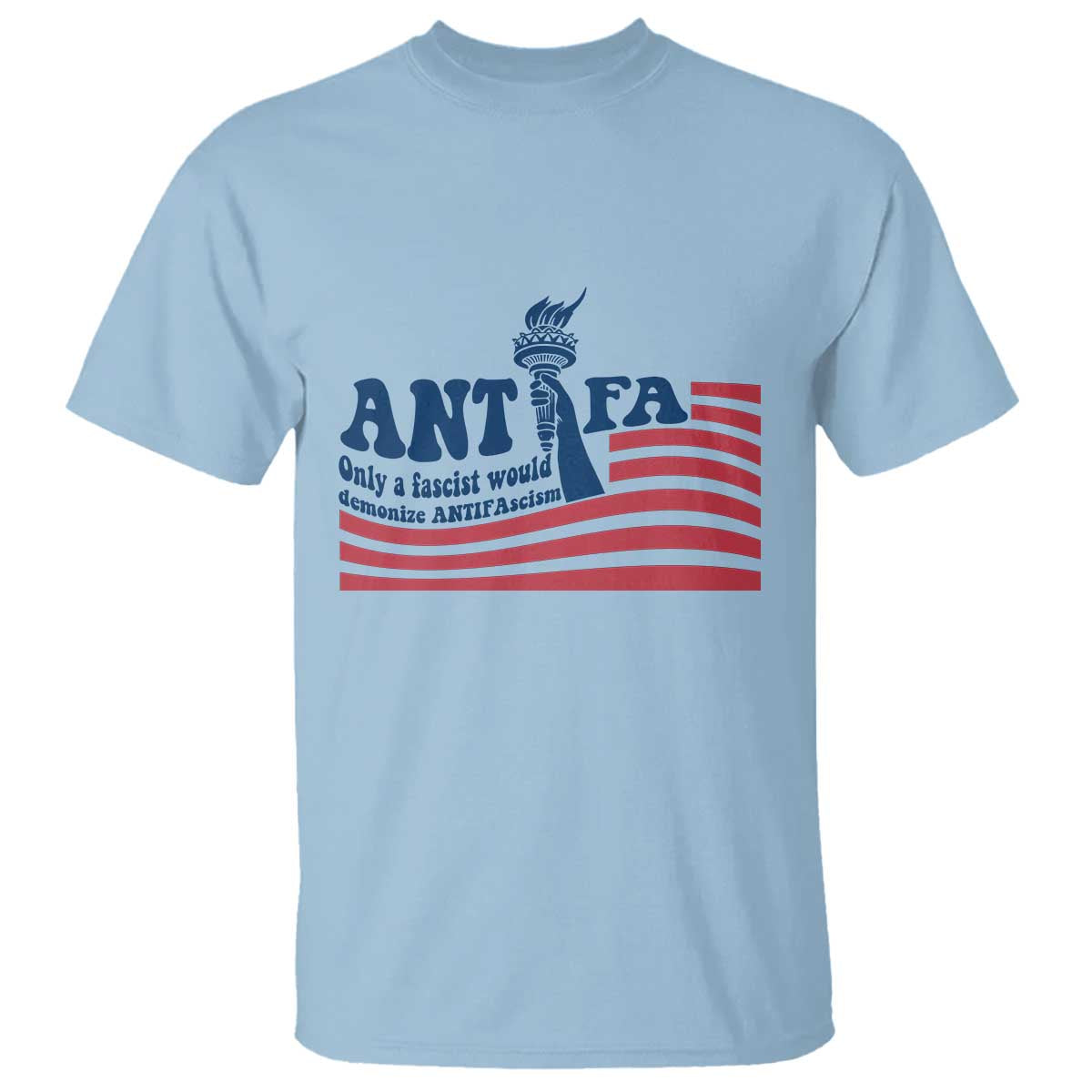 Antifa Fascism Patriotic T Shirt Antifascist Statue of Liberty - Wonder Print Shop