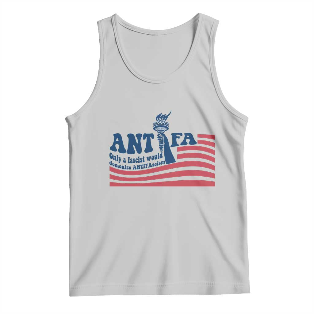 Antifa Fascism Patriotic Tank Top Antifascist Statue of Liberty - Wonder Print Shop