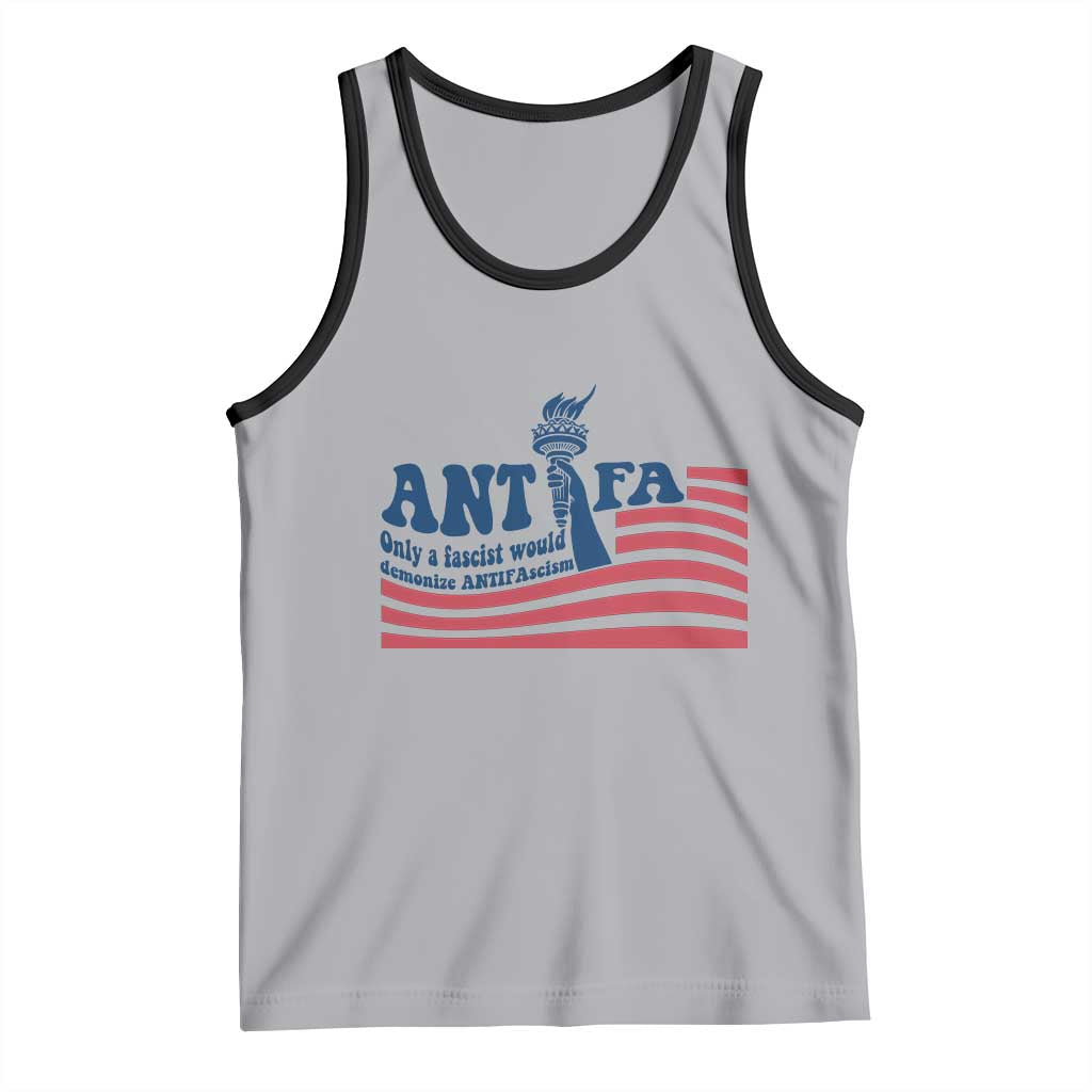 Antifa Fascism Patriotic Tank Top Antifascist Statue of Liberty - Wonder Print Shop