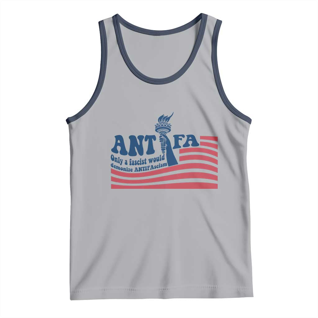 Antifa Fascism Patriotic Tank Top Antifascist Statue of Liberty - Wonder Print Shop