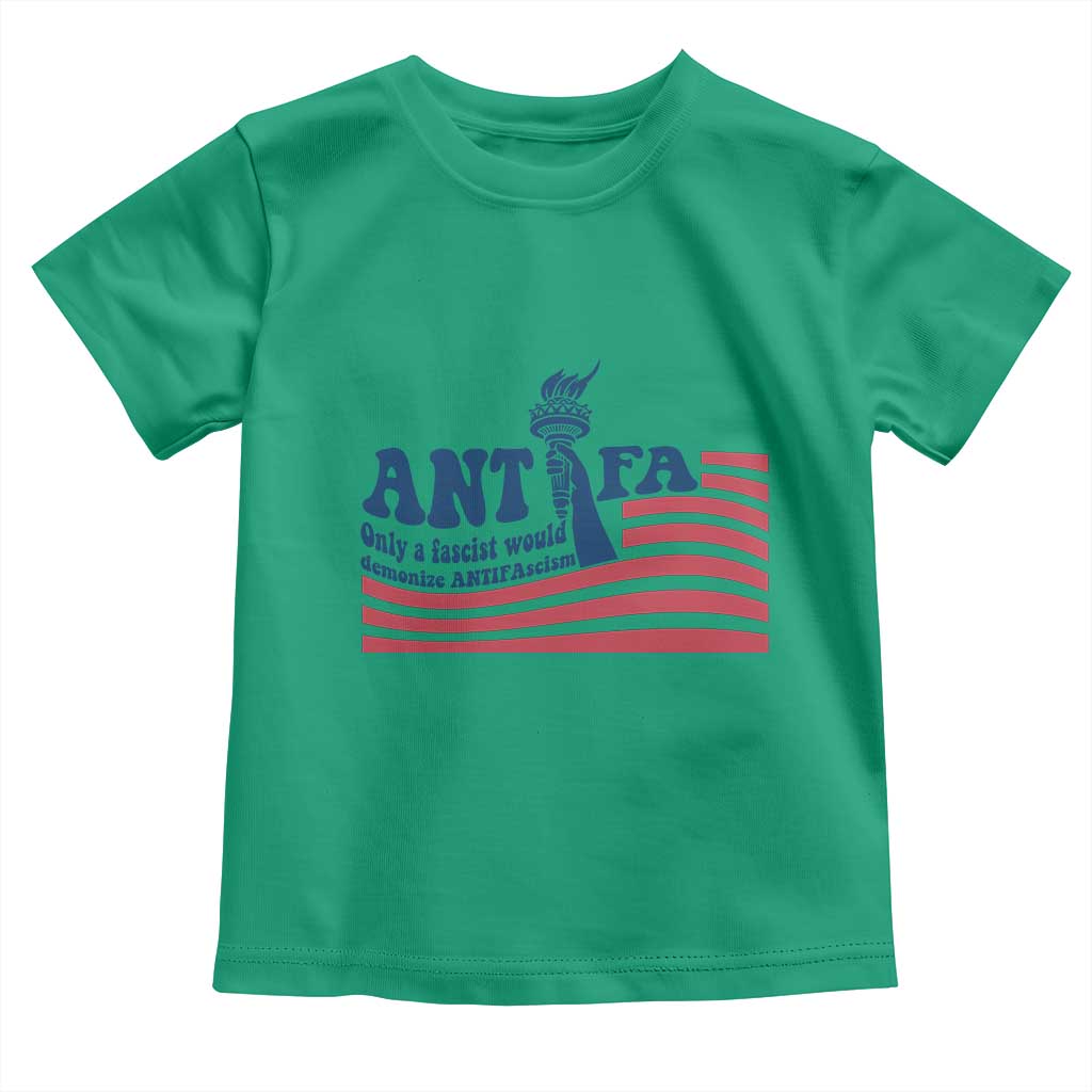 Antifa Fascism Patriotic Toddler T Shirt Antifascist Statue of Liberty - Wonder Print Shop
