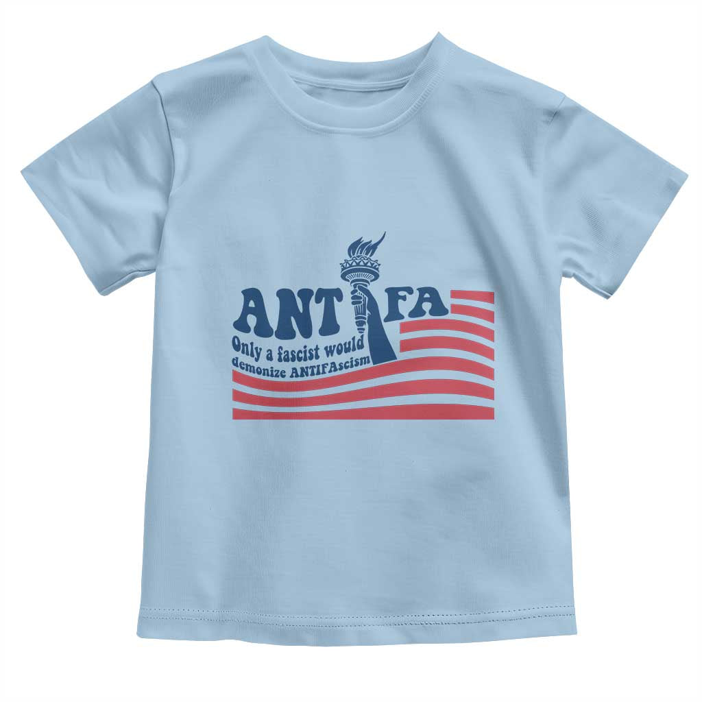 Antifa Fascism Patriotic Toddler T Shirt Antifascist Statue of Liberty - Wonder Print Shop