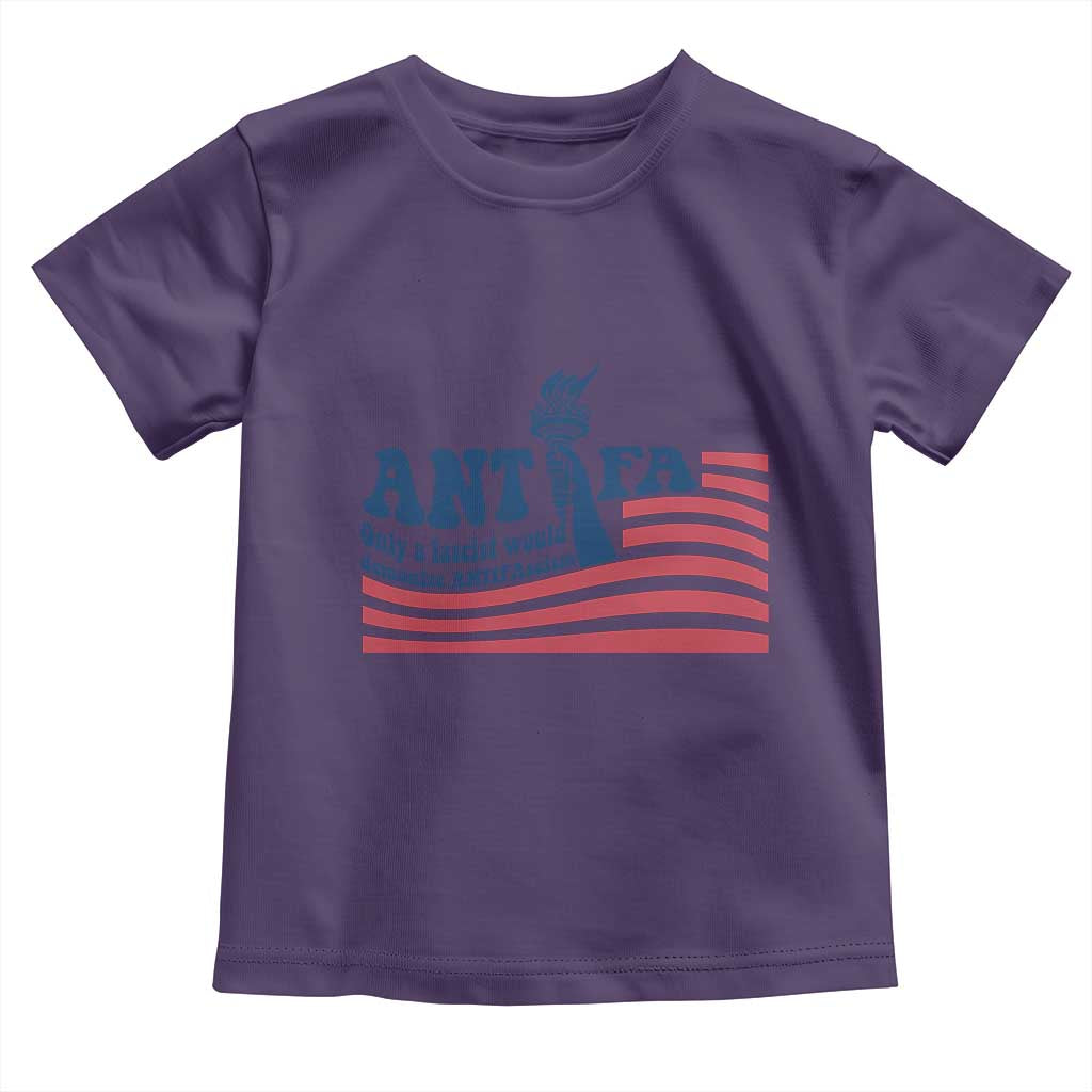 Antifa Fascism Patriotic Toddler T Shirt Antifascist Statue of Liberty - Wonder Print Shop