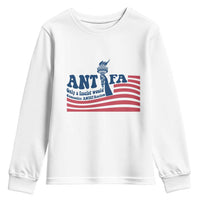 Antifa Fascism Patriotic Youth Sweatshirt Antifascist Statue of Liberty - Wonder Print Shop
