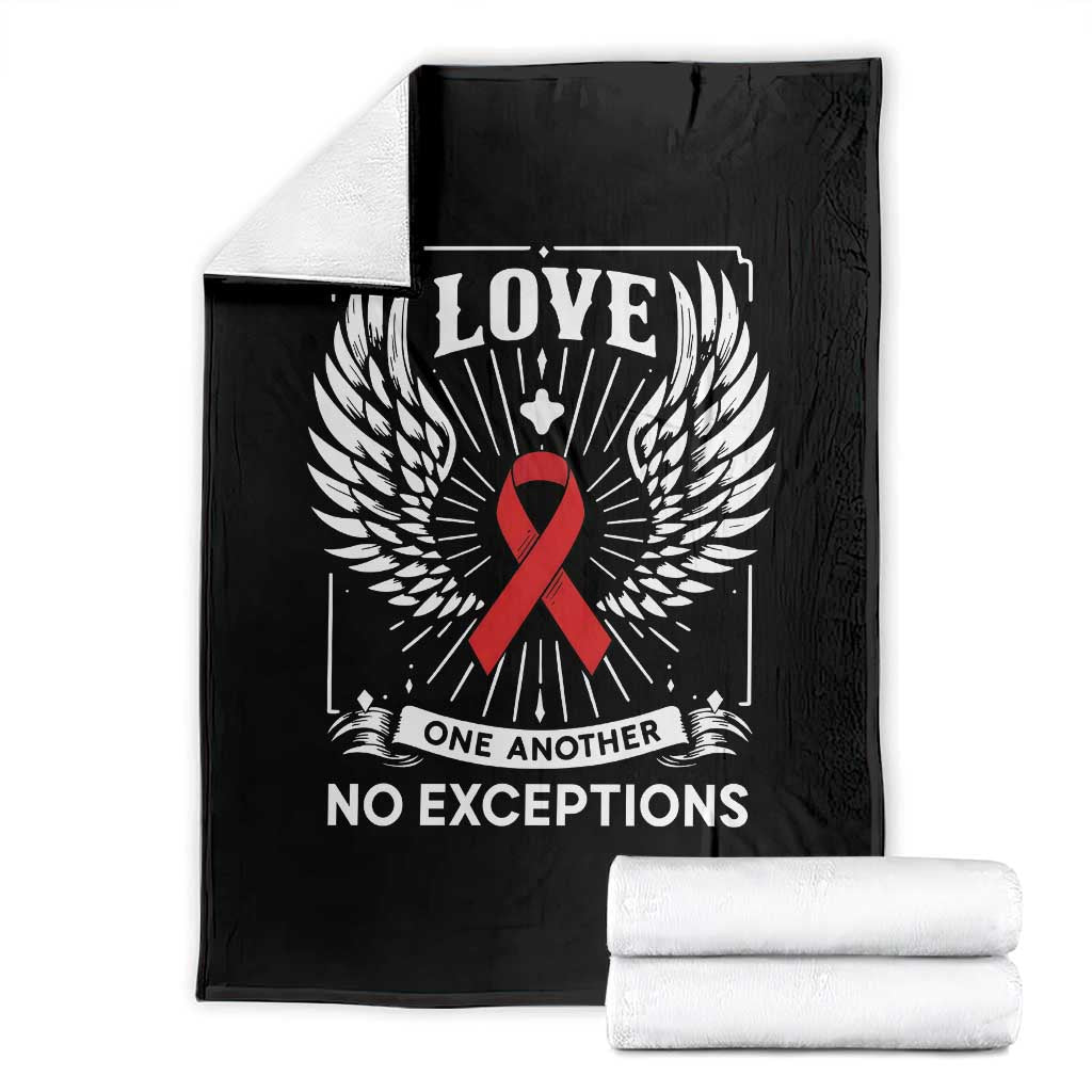 Red Ribbon Christian Throw Blanket Cross Minimal Faith HIV Awareness Religious - Wonder Print Shop