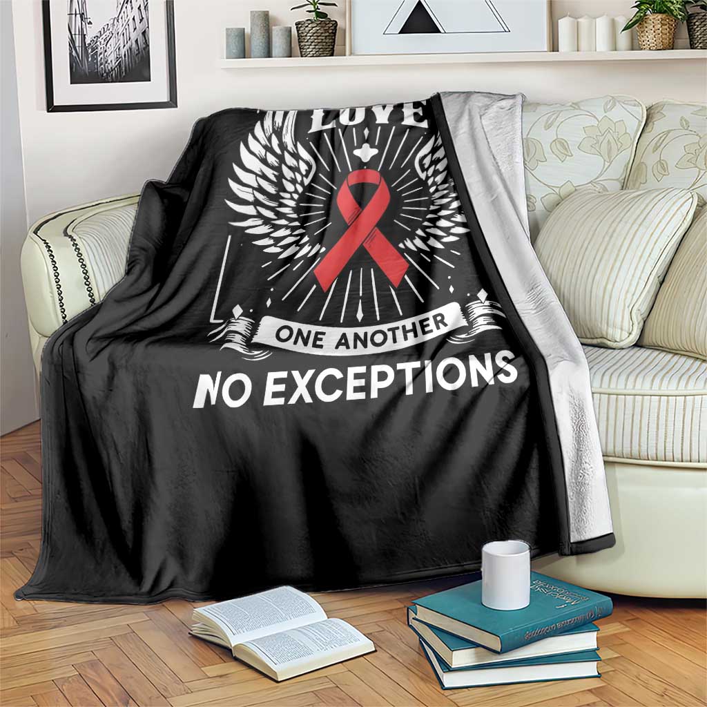 Red Ribbon Christian Throw Blanket Cross Minimal Faith HIV Awareness Religious - Wonder Print Shop