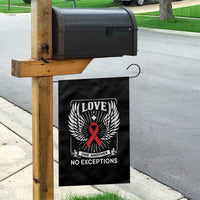 Red Ribbon Christian Garden Flag Cross Minimal Faith HIV Awareness Religious - Wonder Print Shop