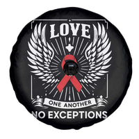 Red Ribbon Christian Spare Tire Cover Cross Minimal Faith HIV Awareness Religious - Wonder Print Shop