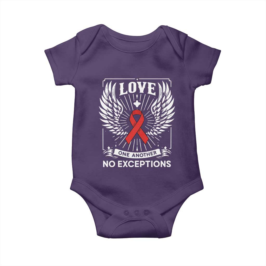 Red Ribbon Christian Baby Onesie Cross Minimal Faith HIV Awareness Religious - Wonder Print Shop