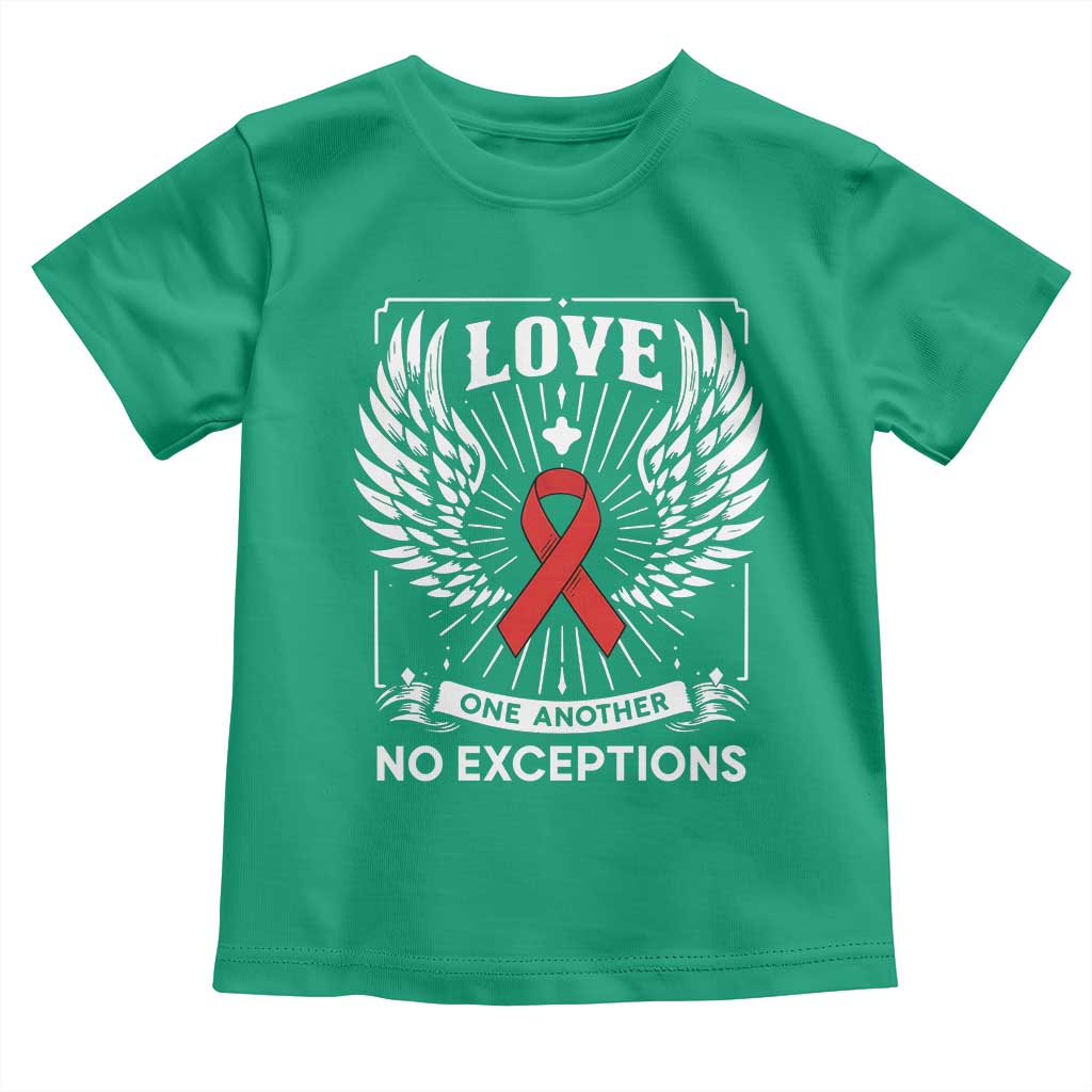 Red Ribbon Christian Toddler T Shirt Cross Minimal Faith HIV Awareness Religious - Wonder Print Shop