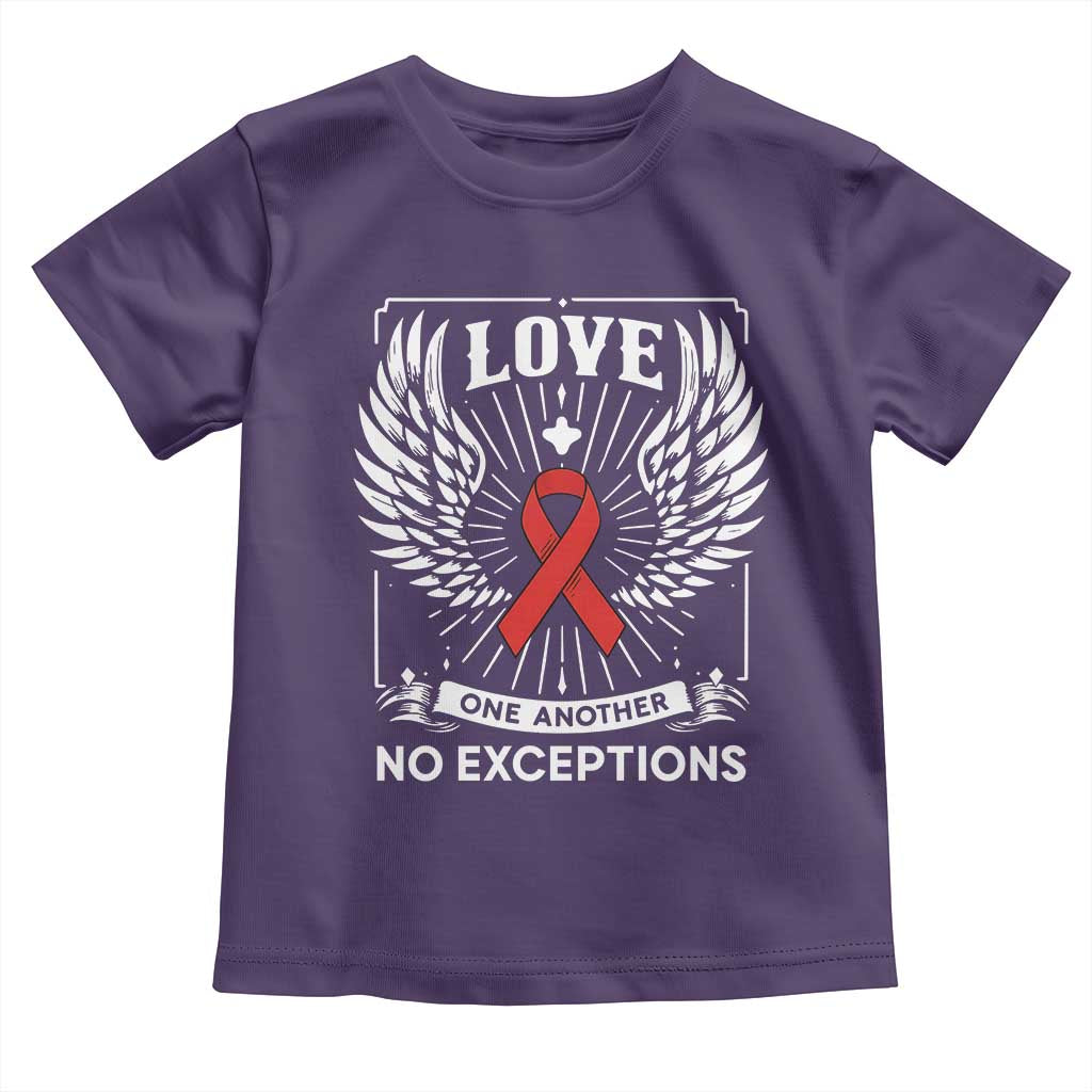 Red Ribbon Christian Toddler T Shirt Cross Minimal Faith HIV Awareness Religious - Wonder Print Shop