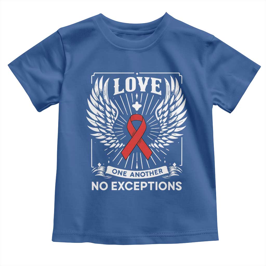 Red Ribbon Christian Toddler T Shirt Cross Minimal Faith HIV Awareness Religious - Wonder Print Shop