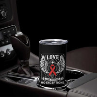 Red Ribbon Christian Tumbler Cup Cross Minimal Faith HIV Awareness Religious - Wonder Print Shop