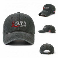 Red Ribbon Christian Washed Cotton Baseball Cap Cross Bible Verse Inspirational Religious Faith