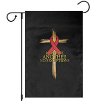 Red Ribbon Christian Garden Flag Cross Bible Verse - Wonder Print Shop