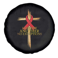 Red Ribbon Christian Spare Tire Cover Cross Bible Verse - Wonder Print Shop