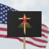 Red Ribbon Christian Protest Sign Cross Bible Verse - Wonder Print Shop