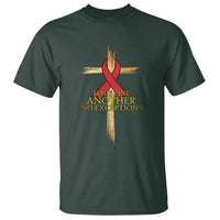 Red Ribbon Christian T Shirt Cross Bible Verse - Wonder Print Shop