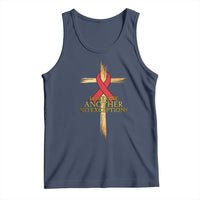 Red Ribbon Christian Tank Top Cross Bible Verse - Wonder Print Shop