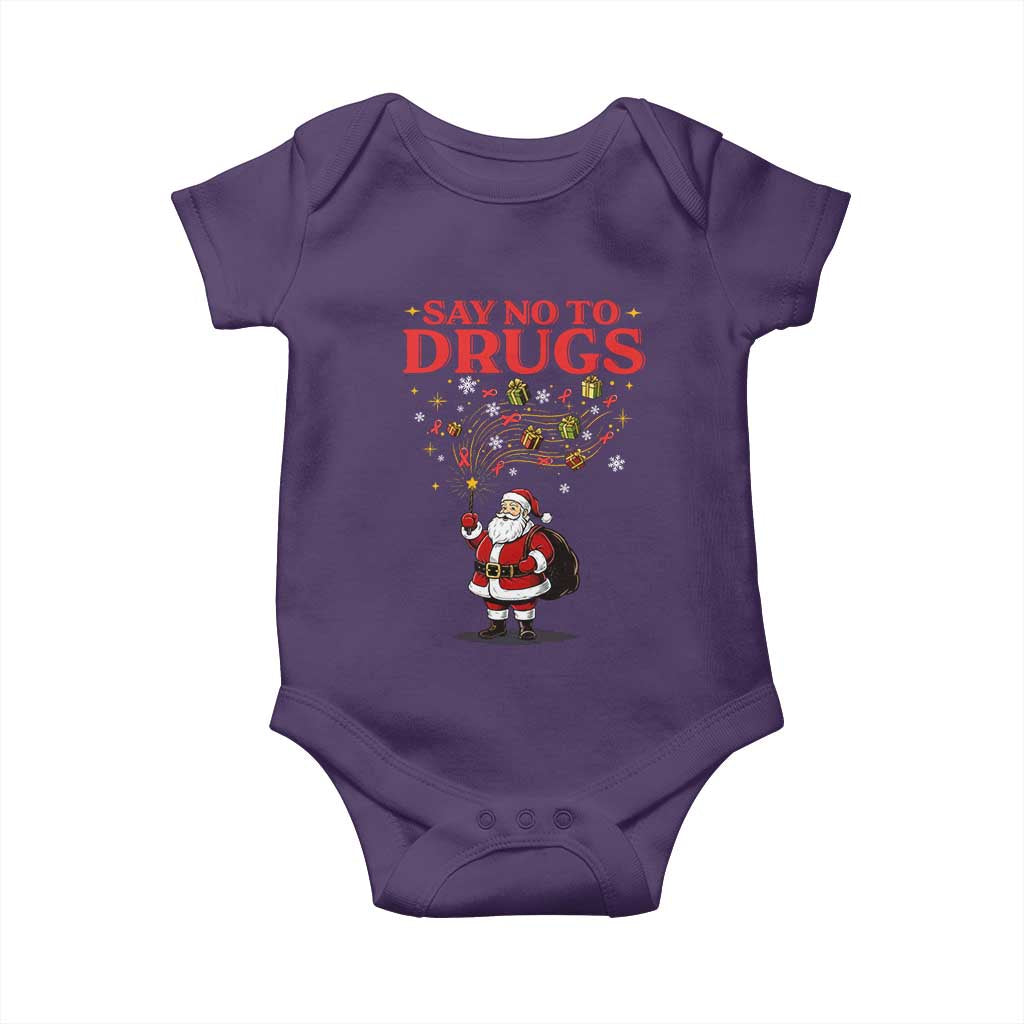 Santa Christmas Baby Onesie AIDS Awwanrness Red Ribbon HIV Support - Wonder Print Shop