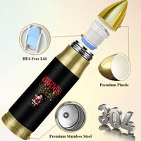 Santa Christmas Bullet Tumbler AIDS Awwanrness Red Ribbon HIV Support - Wonder Print Shop