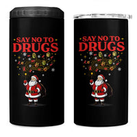 Santa Christmas 4 in 1 Can Cooler Tumbler AIDS Awwanrness Red Ribbon HIV Support - Wonder Print Shop