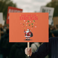 Santa Christmas Protest Sign AIDS Awwanrness Red Ribbon HIV Support - Wonder Print Shop