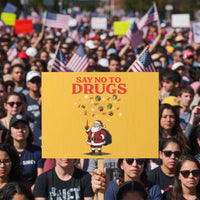 Santa Christmas Protest Sign AIDS Awwanrness Red Ribbon HIV Support - Wonder Print Shop