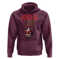 Santa Christmas Hoodie AIDS Awwanrness Red Ribbon HIV Support - Wonder Print Shop