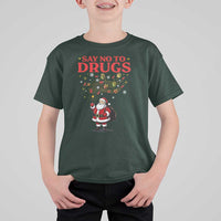 Santa Christmas T Shirt For Kid AIDS Awwanrness Red Ribbon HIV Support - Wonder Print Shop