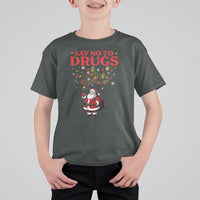 Santa Christmas T Shirt For Kid AIDS Awwanrness Red Ribbon HIV Support - Wonder Print Shop