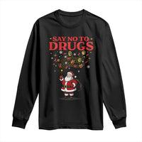 Santa Christmas Long Sleeve Shirt AIDS Awwanrness Red Ribbon HIV Support - Wonder Print Shop