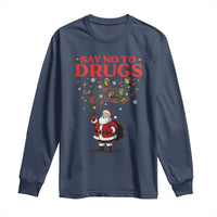 Santa Christmas Long Sleeve Shirt AIDS Awwanrness Red Ribbon HIV Support - Wonder Print Shop