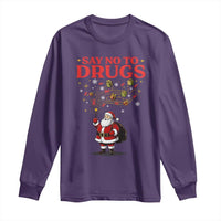 Santa Christmas Long Sleeve Shirt AIDS Awwanrness Red Ribbon HIV Support - Wonder Print Shop