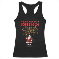 Santa Christmas Racerback Tank Top AIDS Awwanrness Red Ribbon HIV Support - Wonder Print Shop