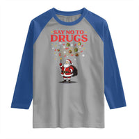 Santa Christmas Raglan Shirt AIDS Awwanrness Red Ribbon HIV Support - Wonder Print Shop
